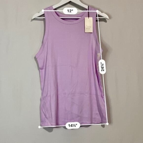 A New Day Women’s Basic Ribbed Tank Top Purple NWT - Picture 5 of 7